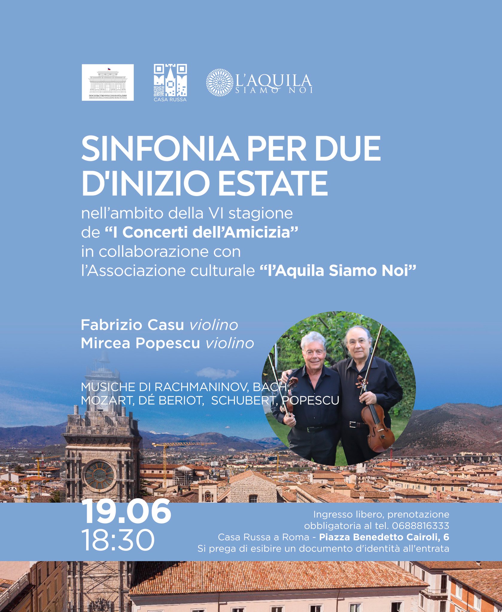 "Adagio luminoso" di Popescu alla Casa Russa a Roma "Adagio luminoso" di Popescu alla Casa Russa a Roma
